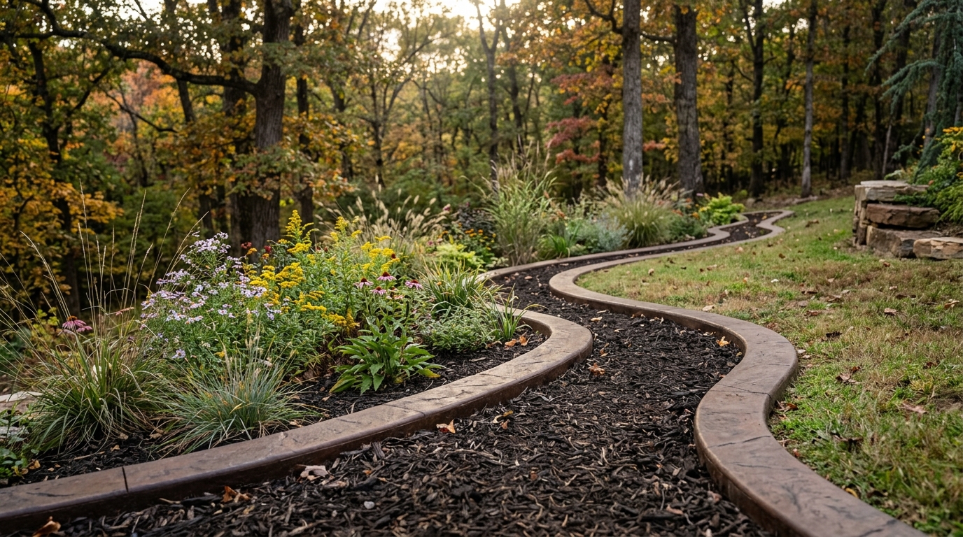 Landscape Edging in Gulley Park, Fayetteville