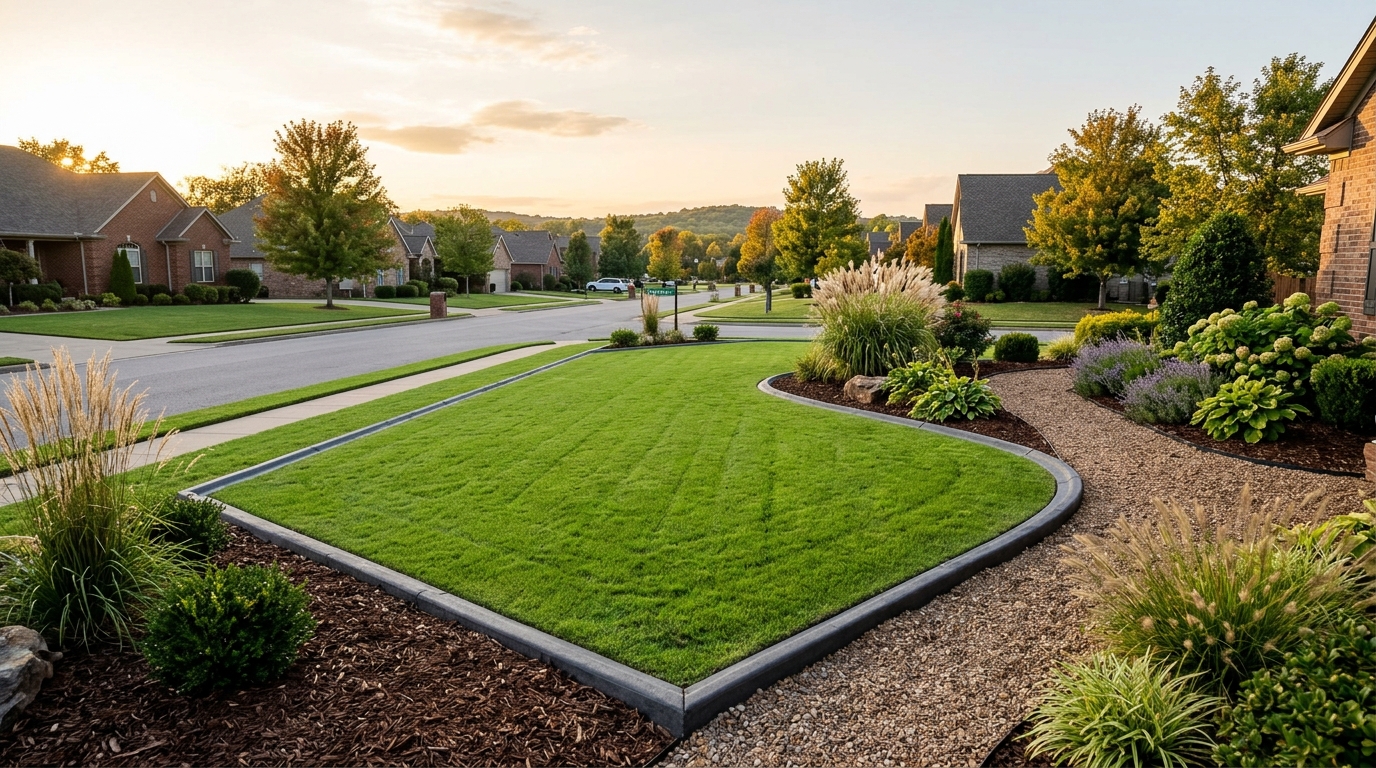 Picture Frame Curbing in Pinnacle Hills, Rogers