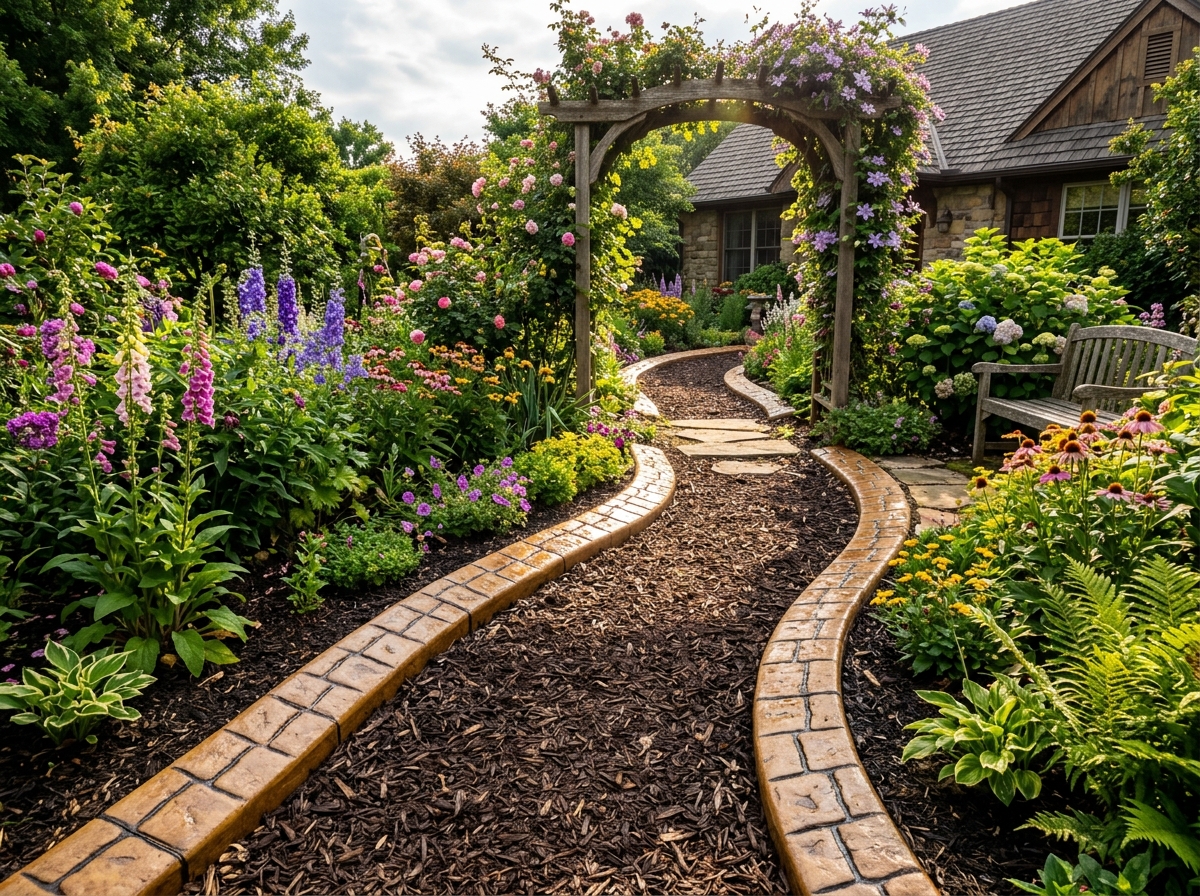 Garden path border curbing