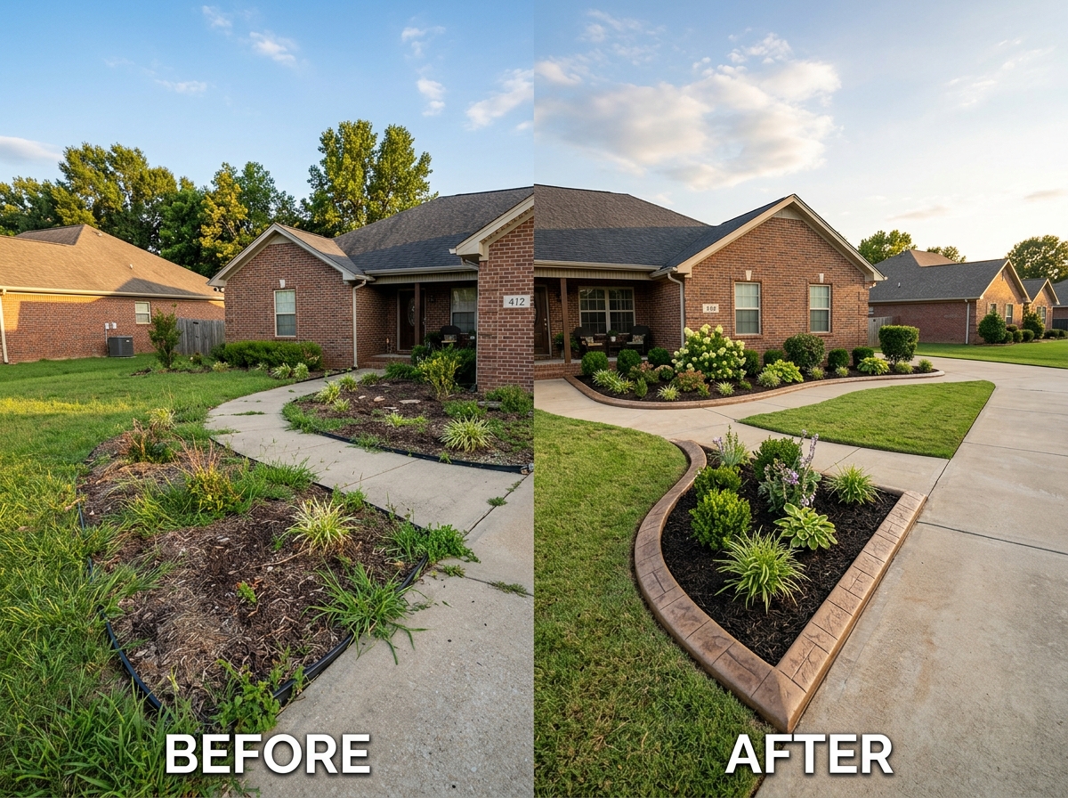 Front yard curb appeal transformation