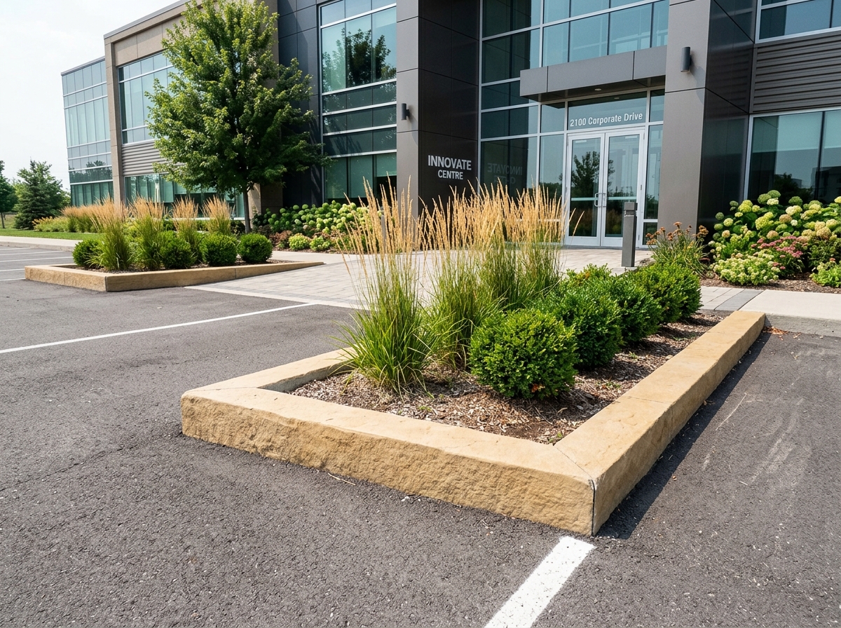 Commercial decorative concrete curbing